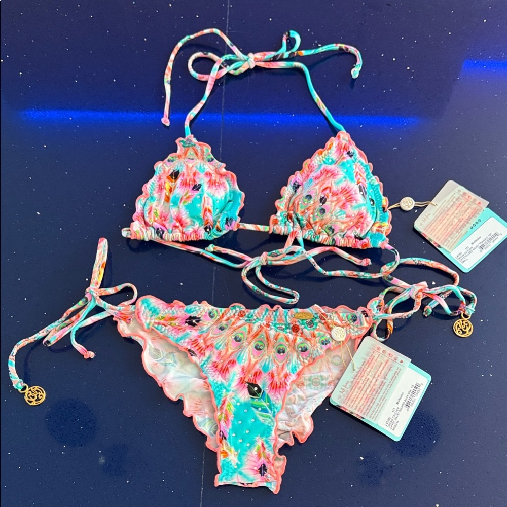 ***SOLD*** Luli Fama Multicolor Bikini Set